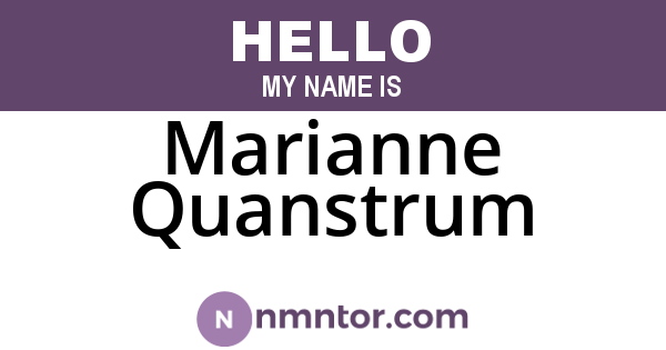 Marianne Quanstrum