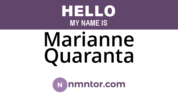 Marianne Quaranta