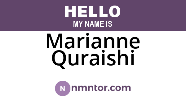 Marianne Quraishi