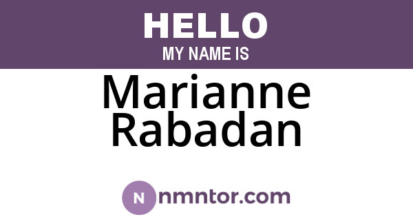 Marianne Rabadan