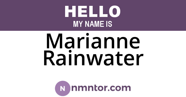 Marianne Rainwater