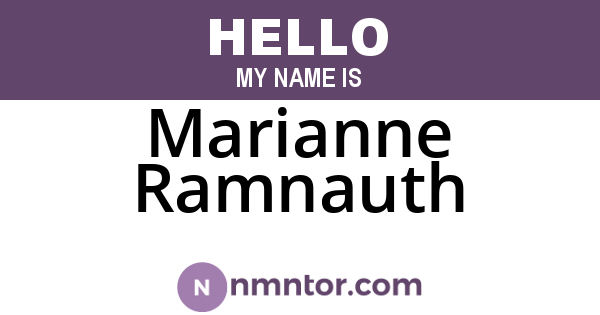Marianne Ramnauth