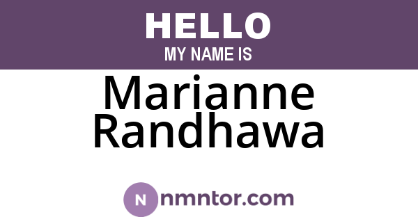 Marianne Randhawa