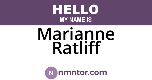 Marianne Ratliff