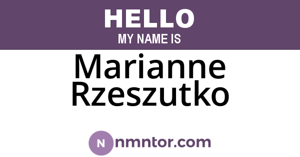 Marianne Rzeszutko