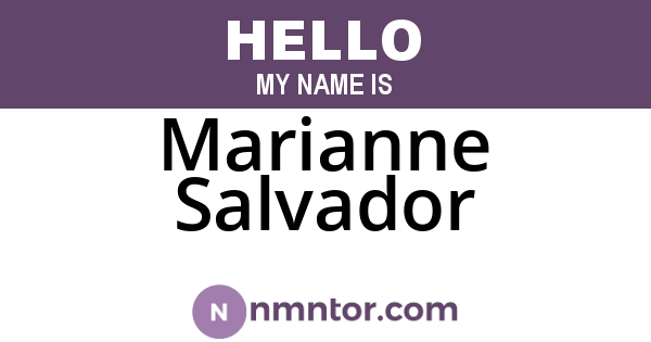 Marianne Salvador