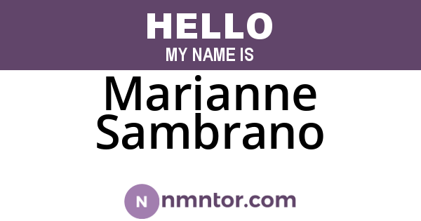 Marianne Sambrano