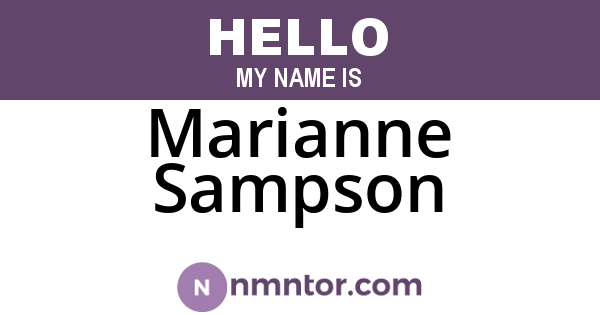 Marianne Sampson