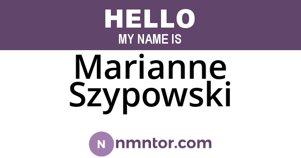 Marianne Szypowski