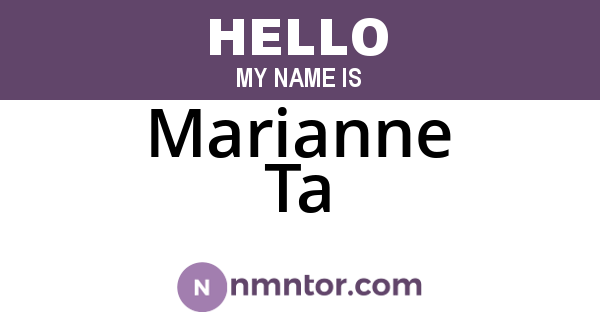 Marianne Ta