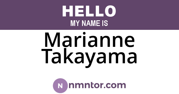 Marianne Takayama