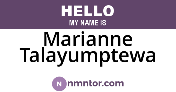 Marianne Talayumptewa