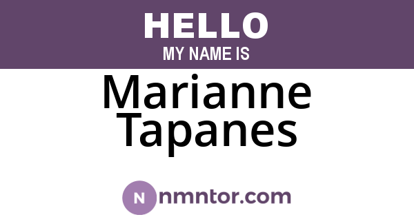 Marianne Tapanes