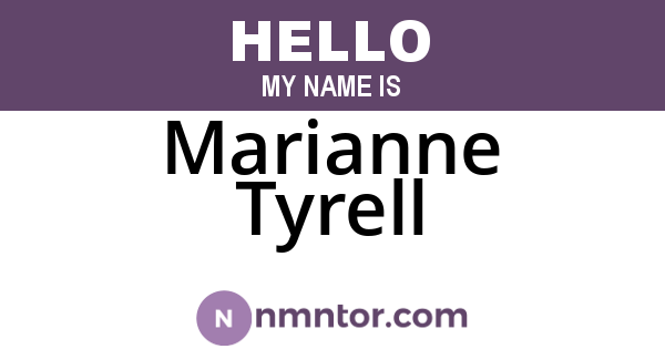 Marianne Tyrell