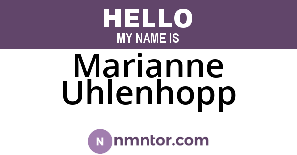Marianne Uhlenhopp