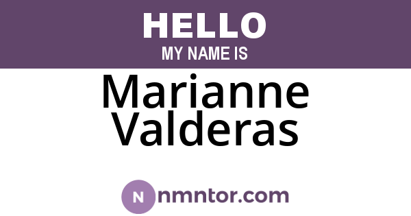 Marianne Valderas
