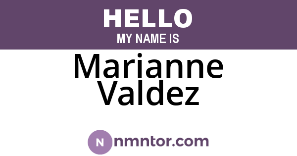 Marianne Valdez