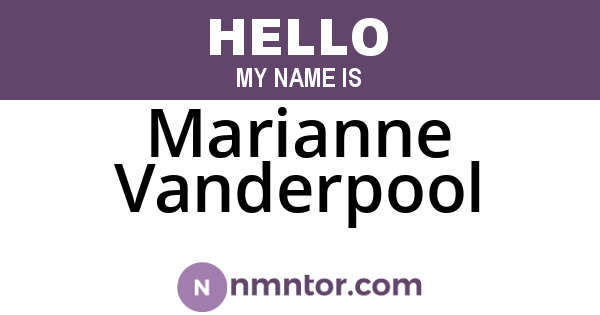 Marianne Vanderpool