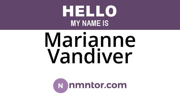 Marianne Vandiver
