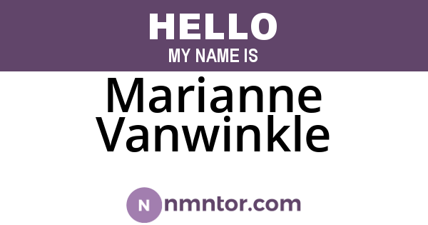 Marianne Vanwinkle