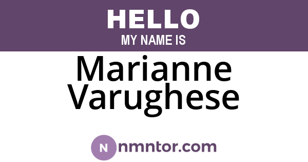 Marianne Varughese