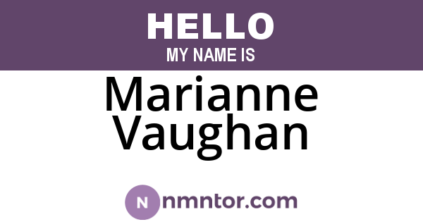 Marianne Vaughan