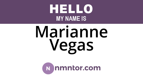 Marianne Vegas