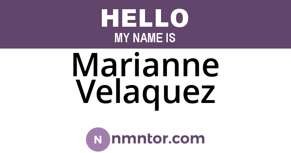 Marianne Velaquez