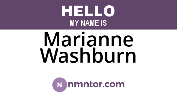 Marianne Washburn