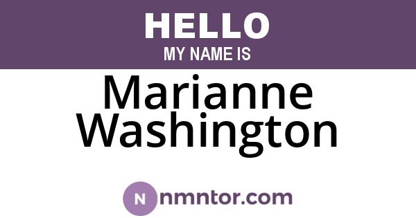 Marianne Washington