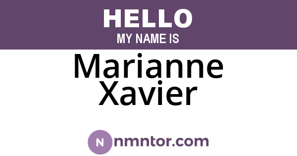 Marianne Xavier