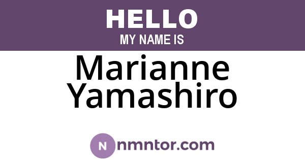 Marianne Yamashiro