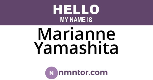 Marianne Yamashita