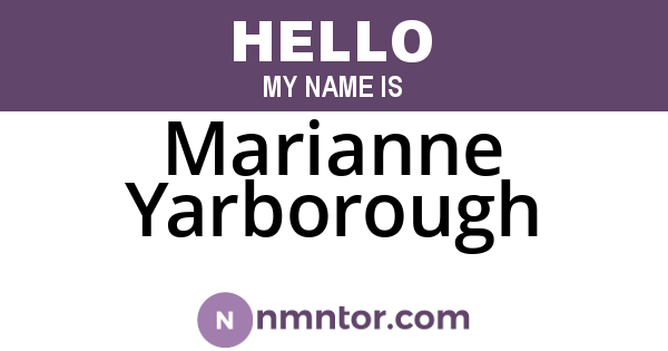 Marianne Yarborough