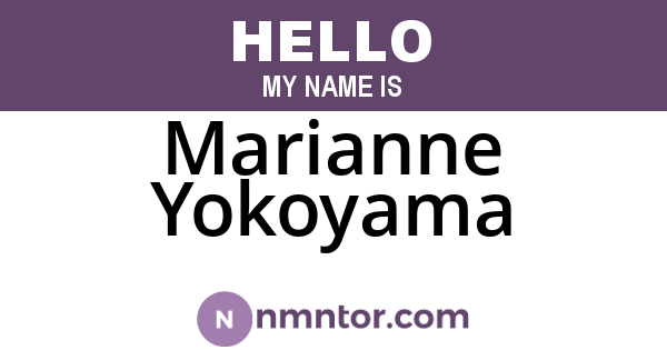 Marianne Yokoyama