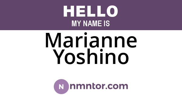 Marianne Yoshino
