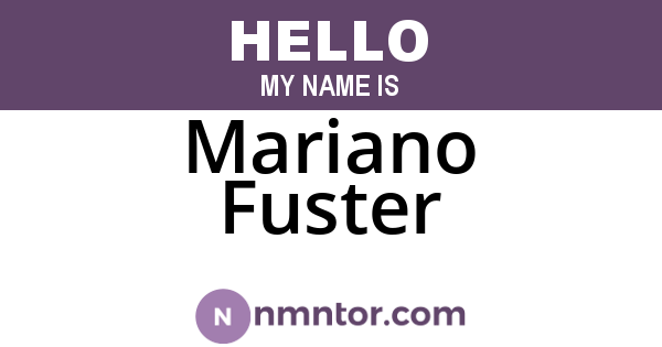 Mariano Fuster