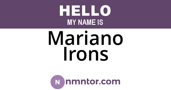 Mariano Irons