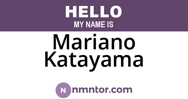 Mariano Katayama