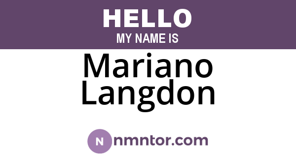 Mariano Langdon