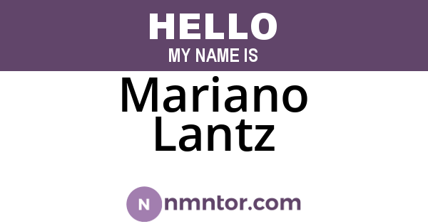 Mariano Lantz