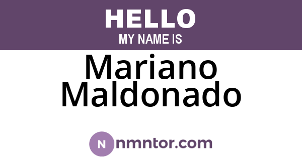 Mariano Maldonado