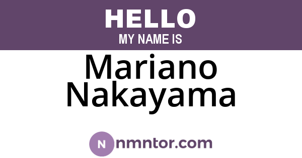 Mariano Nakayama