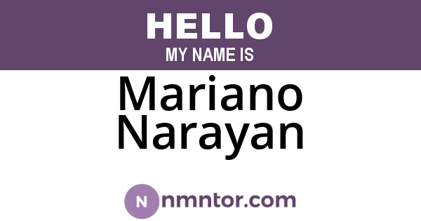Mariano Narayan