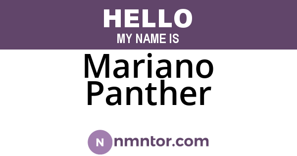 Mariano Panther