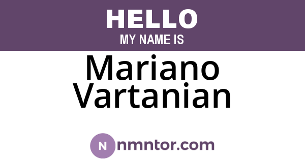Mariano Vartanian
