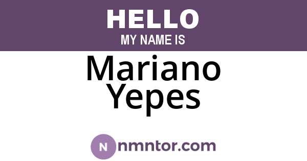 Mariano Yepes