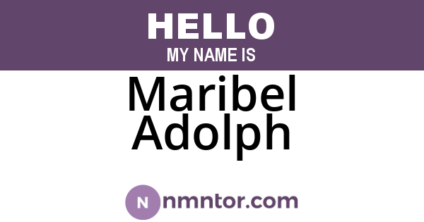 Maribel Adolph