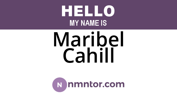 Maribel Cahill