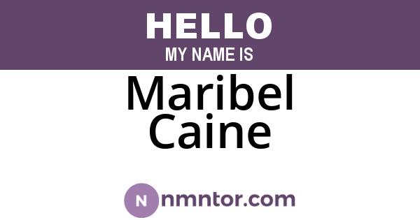 Maribel Caine